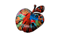 Art Apple Sticker by Neil Kerman Gallery