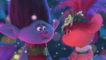 Blush Kiss GIF by DreamWorks Trolls