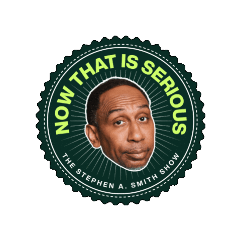 Get Serious Stephen A Smith Sticker by SiriusXM