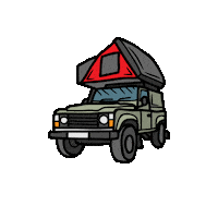 alsc71 barraca weoverland barraca de teto Sticker