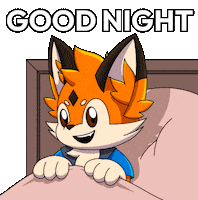 Tired Good Night Sticker by Foxy