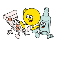 Pizza Enjoy More Sticker by Chipolo_tm