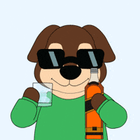 On The Rocks Dog GIF by ChesterAbstract