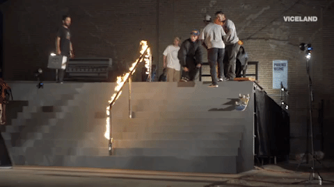 fire skateboarding GIF by KING OF THE ROAD