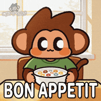 Happy Bon Appetit GIF by Chimpers