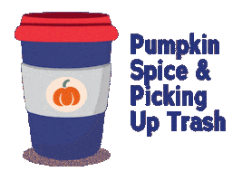 Pumpkin Spice Trash Sticker by Don't mess with Texas