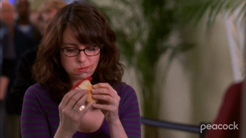 30 Rock Eating GIF by PeacockTV