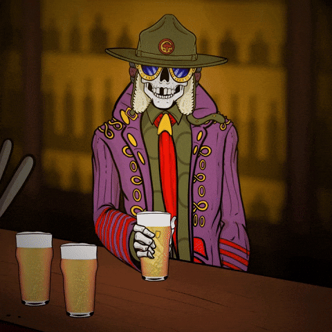 New Belgium Shrug GIF by Voodoo Ranger