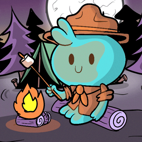 Camping Camp Fire GIF by Positively Ghostly