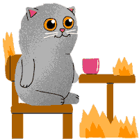 Coffee Burning Sticker