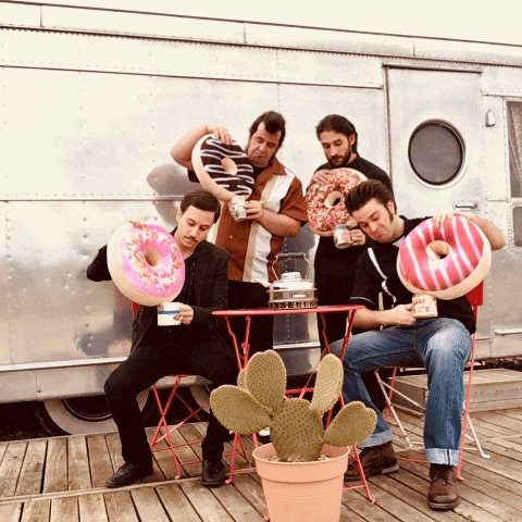 vincentdacquet giphygifmaker breakfast donuts rocknroll GIF