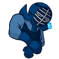 WooMon sport cry kendo budo Sticker