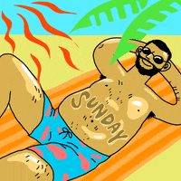 Happy Sunday Beach GIF by Hello All