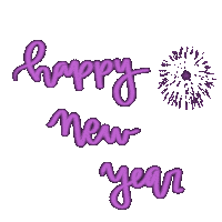 Happy New Year Fireworks Sticker