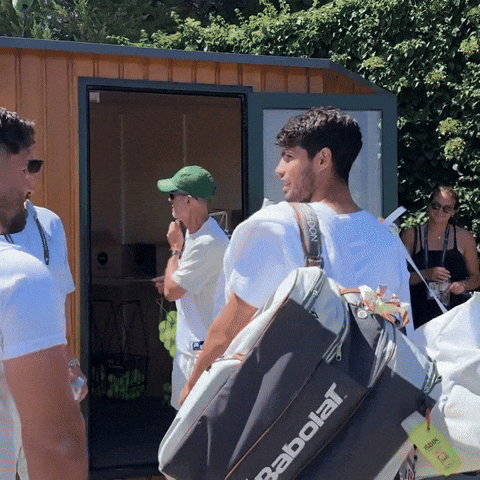 Sinner and Alcaraz Greeting Before Wimbledon Final