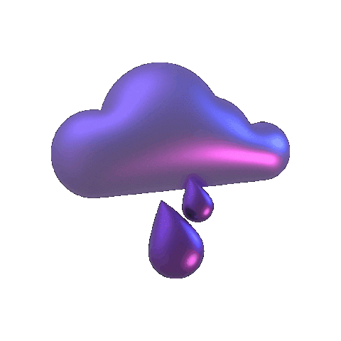 Raining Purple Rain Sticker