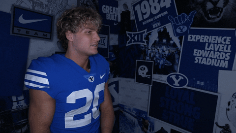 Cant Hear You Byu Football GIF by BYU Cougars
