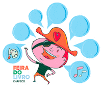 feiradolivrochapeco cultura livro feira leitura Sticker