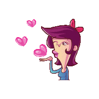 Flying Kiss Love Sticker by Creative Hatti