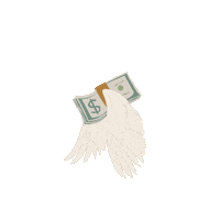 golightlygallery money angel angel wings flyingmoney Sticker