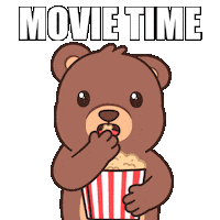 Teddy Bear Popcorn Sticker by BEARISH