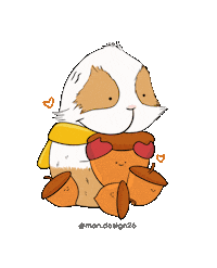 mondesign26 fall autumn guinea pig guineapig Sticker