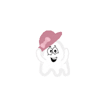 ghostandghosti thank you ghost hat cute ghost Sticker