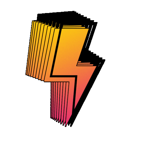BiPrideUK giphygifmaker orange lightning bisexual Sticker