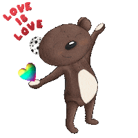 Happy Love Is Love Sticker by Ingrid Hofer