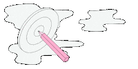 dartboard and pen dartborad with pen Sticker