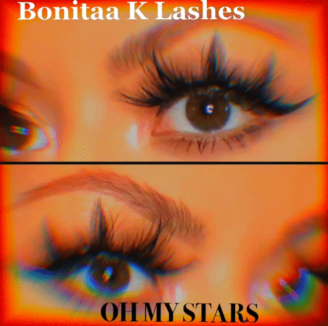 Bonitaaklashes giphyattribution stars eyes lashes GIF