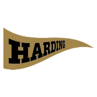 Gold Banner Sticker by Harding University