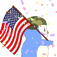 United States Celebration Sticker by Pudgy Penguins