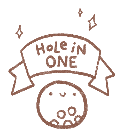 One Shot Golf Sticker by Catharina Stewart