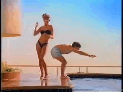 80s 1980s commercial 1984 swimming pool GIF