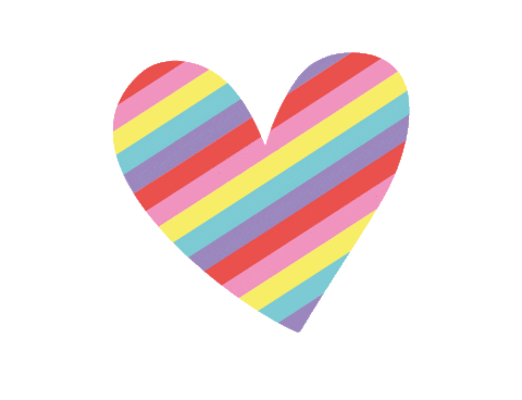 criativoteca giphyupload heart rainbow coracao Sticker