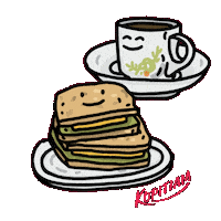 Hungry Cup Sticker by Lau Pa Sat