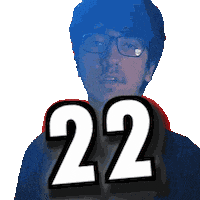 Twenty Two Number Sticker