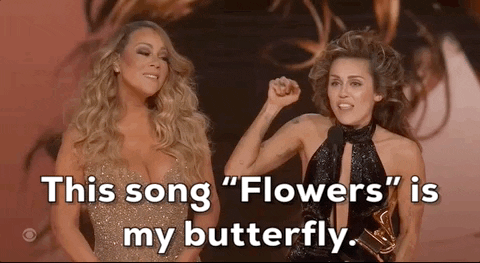 Miley Cyrus Flowers GIF by Recording Academy / GRAMMYs