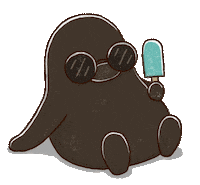 sitting ice lolly Sticker by Melissa Goh