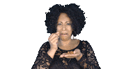 ComedianHollyLogan crying hungry cry eating Sticker