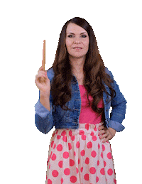 Girl Point Sticker by Miss Evangeline