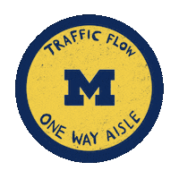 Michigan Football Mask Sticker by University of Michigan