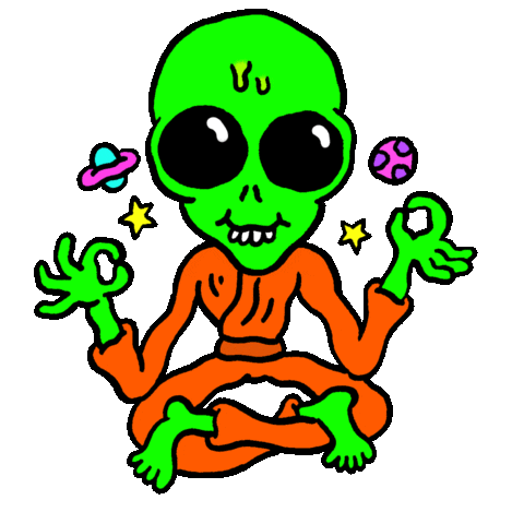Meditation Sticker by Russell Taysom