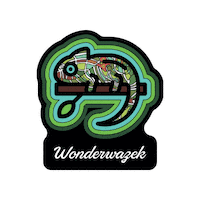 Sticker Chameleon Sticker by Wonderwazek