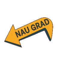 Northern Arizona University Arrow Sticker by NAU Social