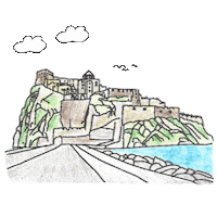 tifeo church castle isola chiesa Sticker