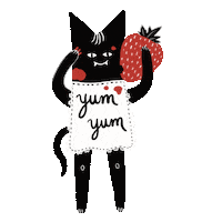 geleni food red black hungry Sticker