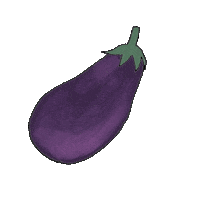 Egg Plant Summer Sticker by DilleKamille