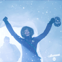 TNTDrama happy snow tnt the librarians GIF